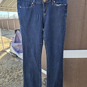 Stylish Dark Blue Women's Straight Leg Jeans